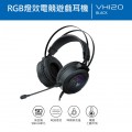 RAPOO VH120 RGB燈效電競耳機 -黑
