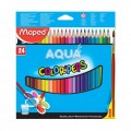 MAPED 836013 24色 水溶性三角木顏色筆 紙盒裝