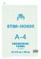 STAR HORSE 幾何紙 ENGINEERING FORMS / A4 英制 / 10 SQUARES TO INCH / 20 SHEETS