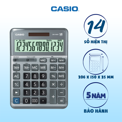CASIO DM-1400F CALCULATOR (14 DIGIT)