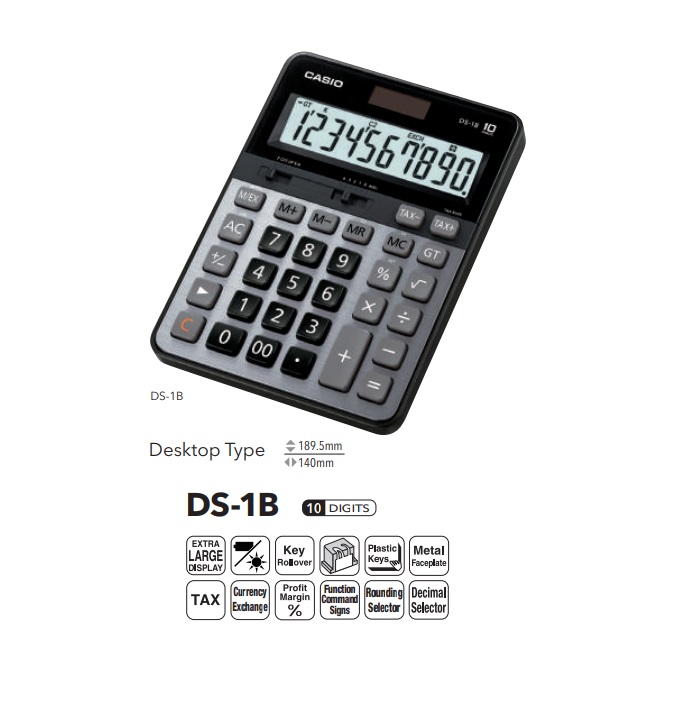 CASIO DS-1B CALCULATOR(10 DIGIT)