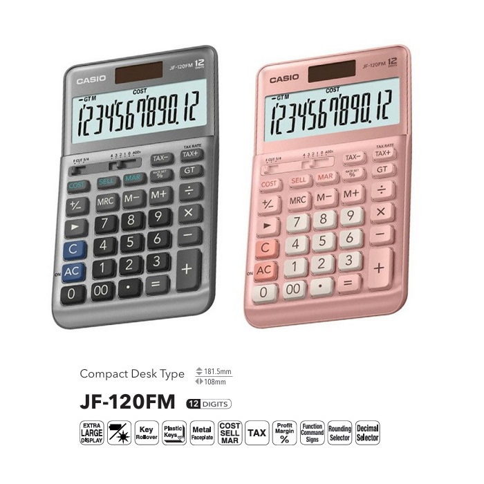 CASIO JF-120FM CALCULATOR (12 DIGIT)