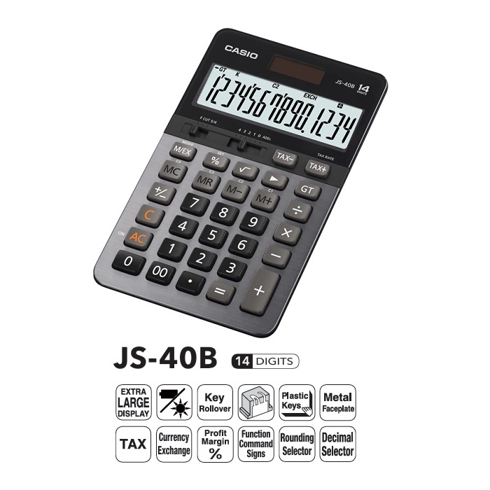 CASIO JS-40B 計數機 (14位)