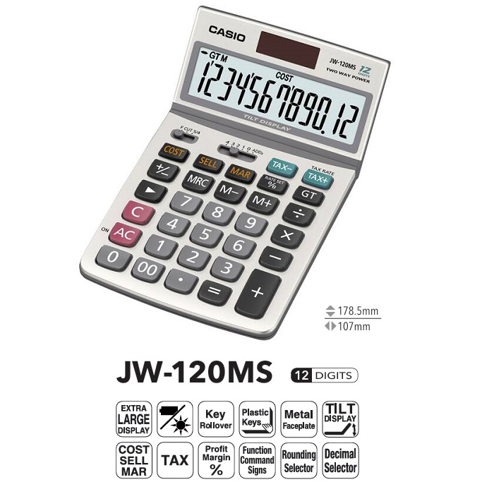 CASIO JW-120MS 计数机 (12位)