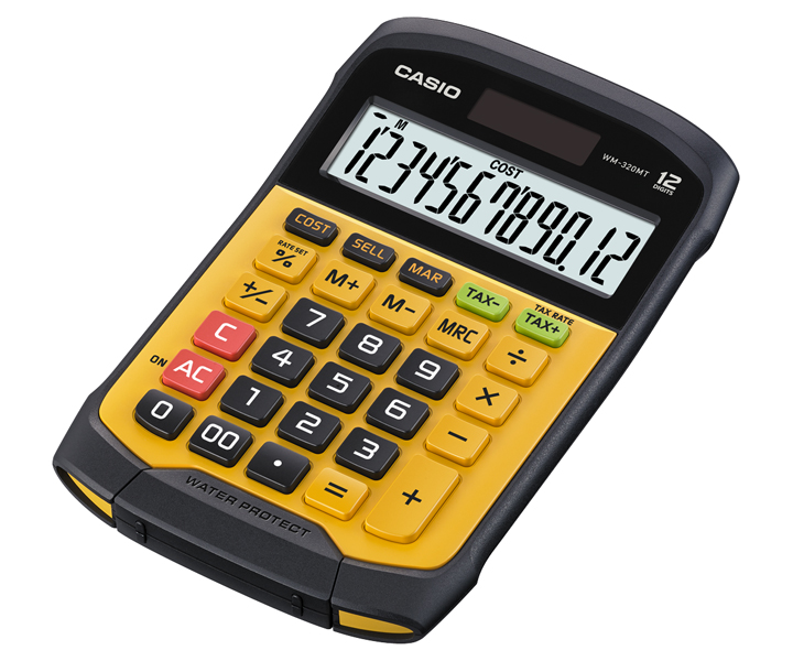 CASIO WM-320MT WATER PROTECTED CALCULATOR (12 DIGIT)