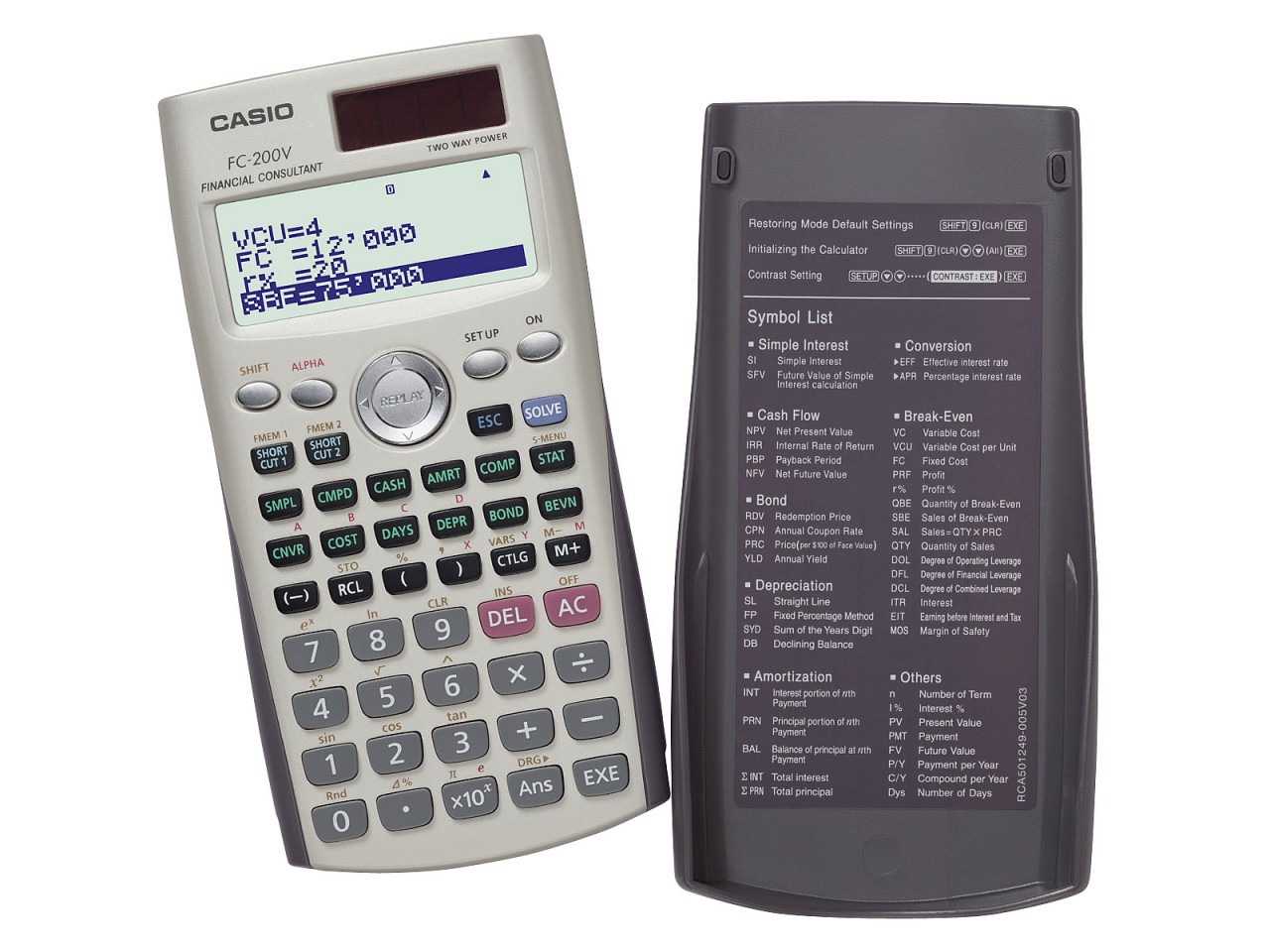 CASIO FC-200 FINANCIAL CONSULTANT CALCULATOR