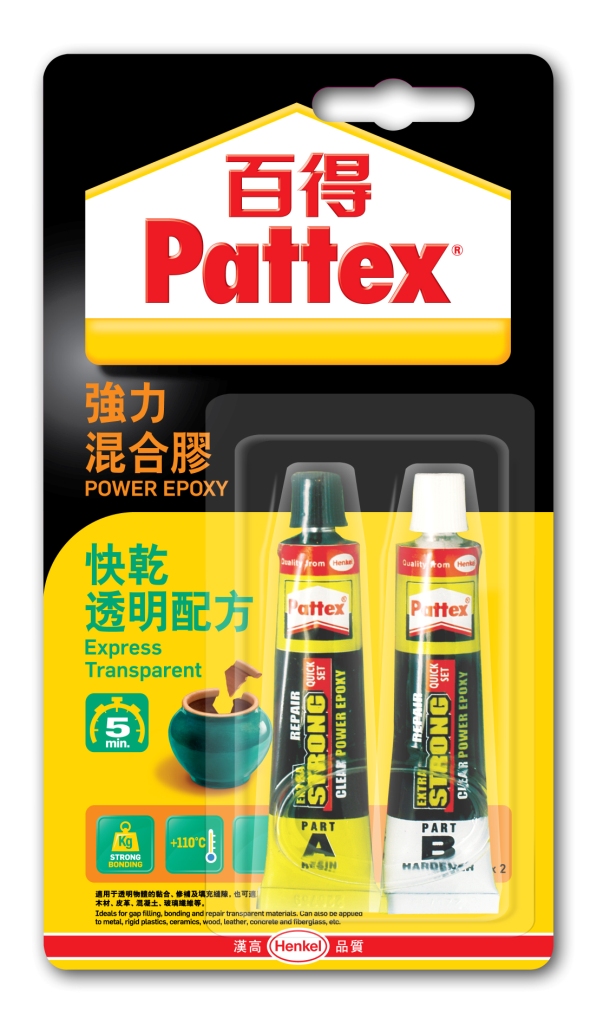 PATTEX 百特 PKM12HK-1 快乾強力透明混合膠 (2x15ML)