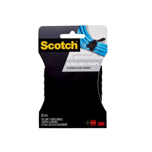3M SCOTCH 3710 魔术索带 12.7MM X 20.3 CM (黑色, 6条)