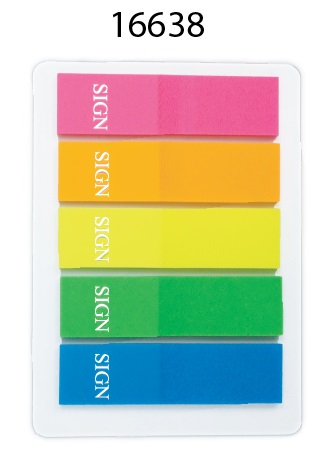 BANTEX 16638 5色胶质旗仔<Sign>(12.5 x 44MM)