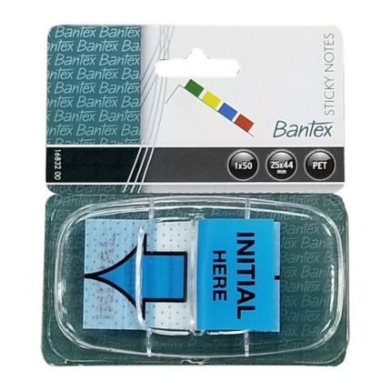 BANTEX 16832 INITIAL HERE 胶质旗仔(25 x 44MM)