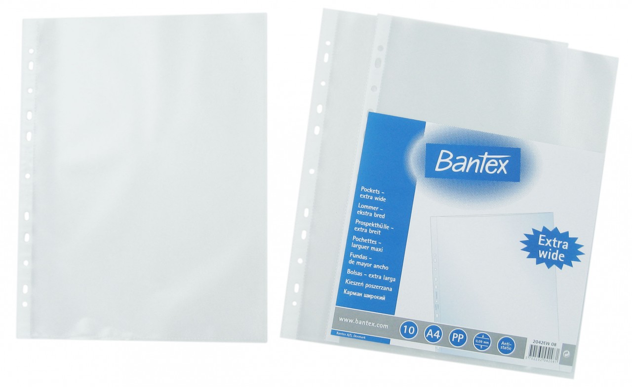 BANTEX 2042EW A4 11孔資料簿加頁 / 100個裝
