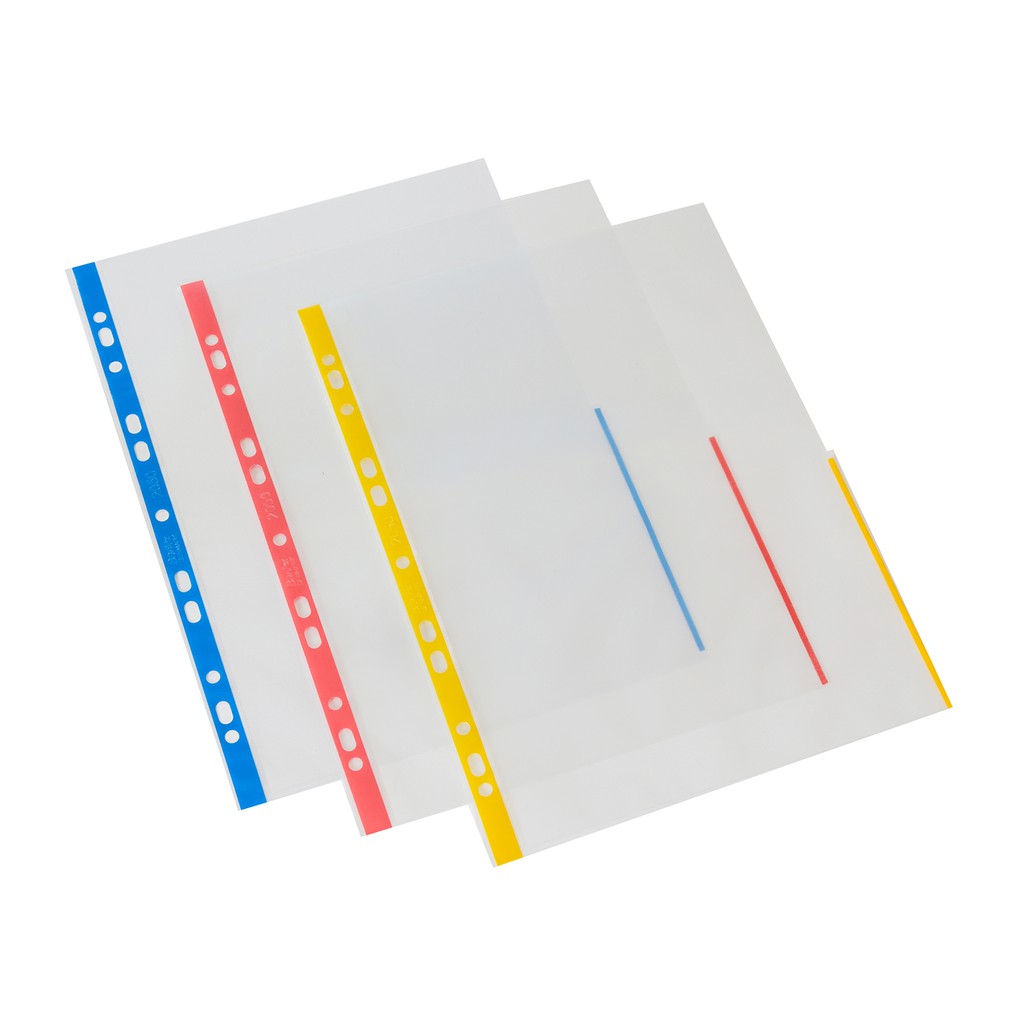 BANTEX 2050 A4 11孔資料簿加頁(0.08厚,彩色邊) 25個裝