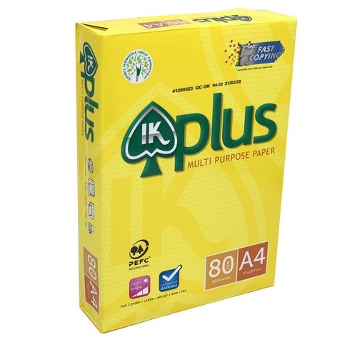 IK PLUS Copy Paper A4 80g (500's x 5 Ream)