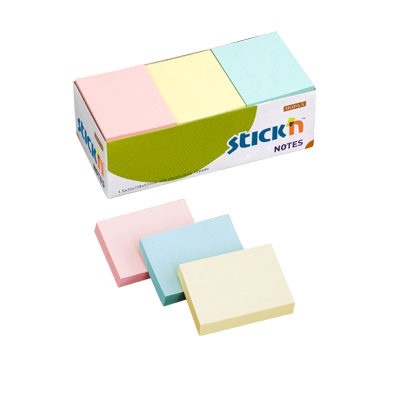 STICK'N 21004 什色告事贴 1.5" x 2" (12本)