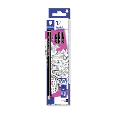 STAEDTLER 118 HB-209 粉红杆三角石墨铅笔 (12支)