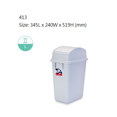 22L SWING TOP DUSTBIN #413