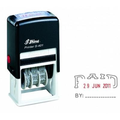 SHINY S-401 PAID SELF-INKED DATE CHOP