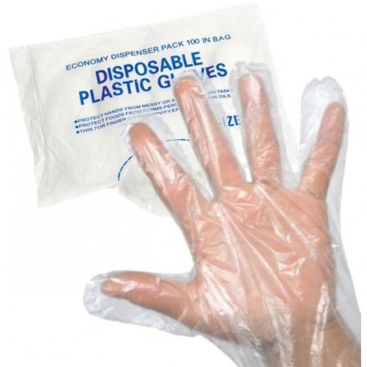 PE DISPOSABLE GLOVES (100PCS)