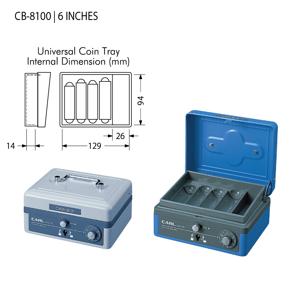 CARL CB-8100 6" CASH BOX