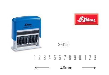 SHINY S-313 免印台數字印 (13位, 字高3MM)