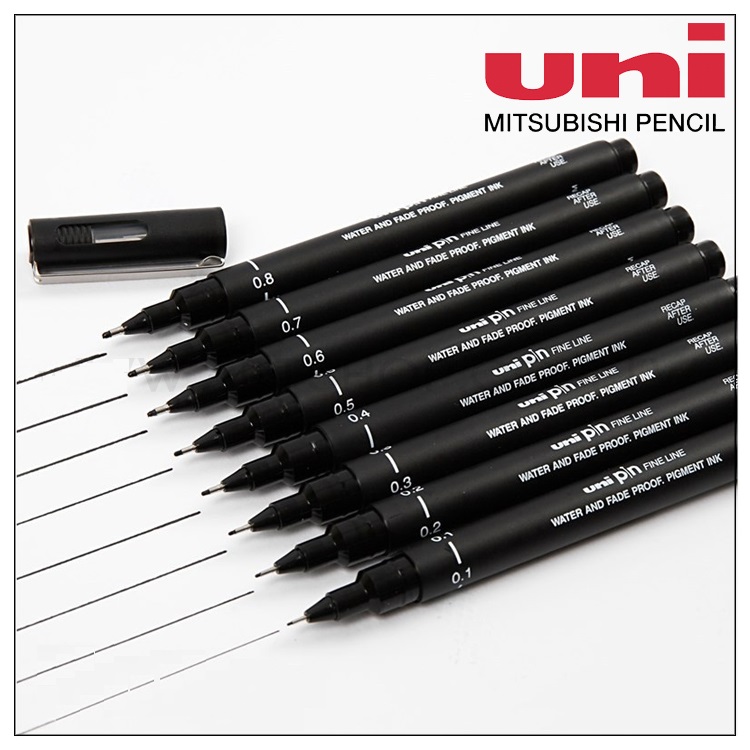 UNI PIN 0.1- 0.8MM (水性绘图笔)
