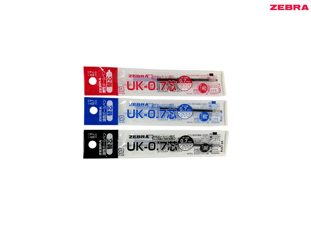 ZEBRA UK-0.7 (RUK7) OIL-BASED BALLPOINT PEN REFILL