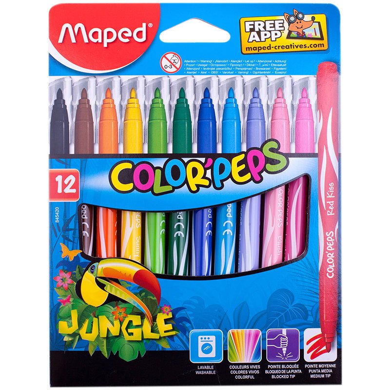 MAPED 845420 12色水性顏色筆