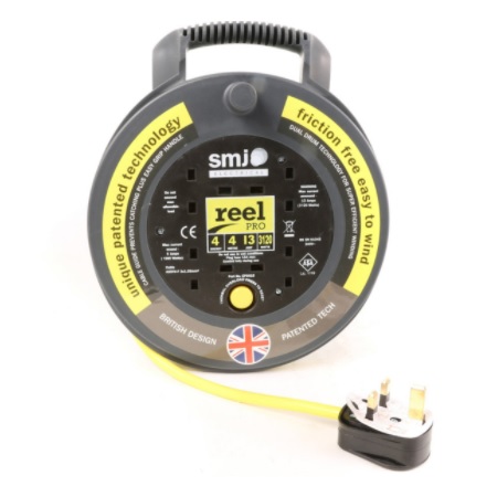 SMJ REELPRO SMALL NEAT AND COMPACT DESIGN CABLE REEL 13A X 4SOCKET X 4M