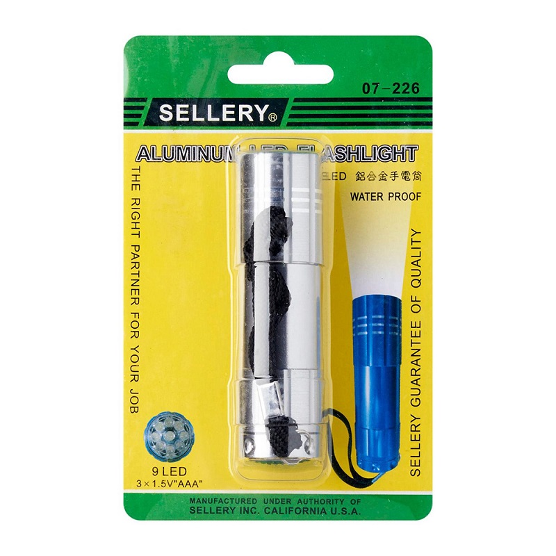 SELLERY 07-226 鋁合金手電筒 / 9 LED