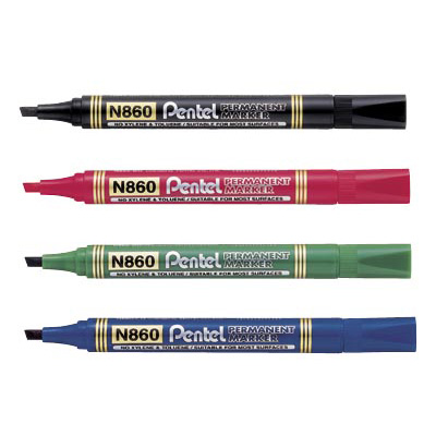 PENTEL N860 PERMANENT MARKER (CHISEL TIP)
