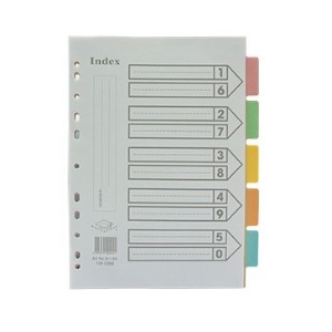 MORTARBOARD A4 NO.N1-05 120GSM 5級彩色紙質索引 (10 SETS)