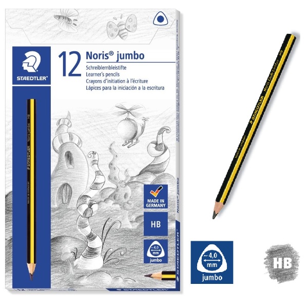 STAEDTLER NORIS® JUMBO LEARNER'S PENCIL 119 / HB / 4MM / 12PCS