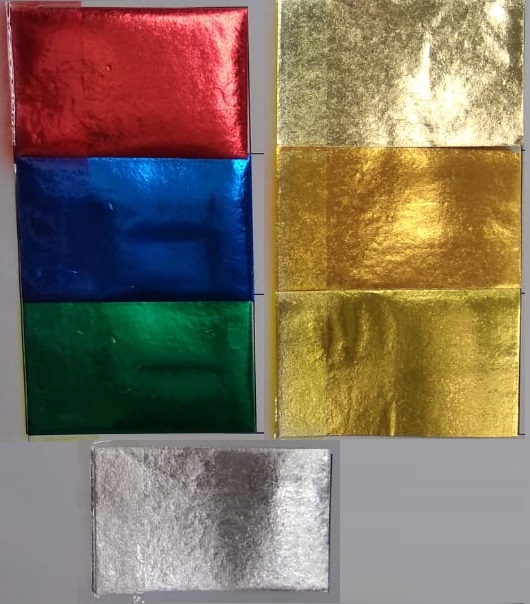 单面色锑纸 20" x 26"  金 / 红