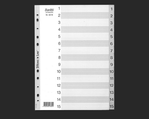 BANTEX 6218 A4 (1-15) 膠質 INDEX DIVIDER