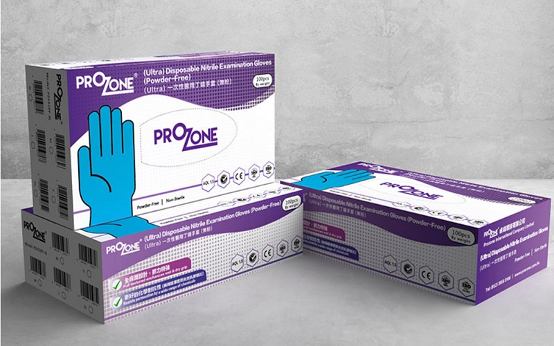 PROZONE 无粉丁腈手套 (±100只)