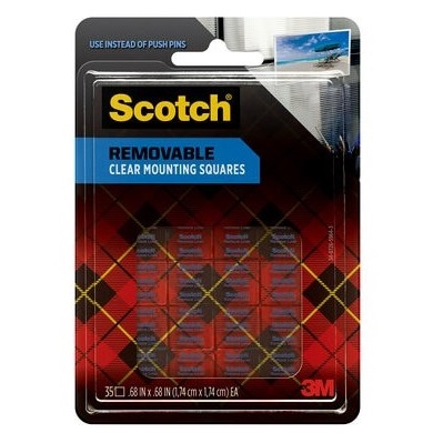 3M SCOTCH 859S 可再貼透明膠貼 / 1.74 x 1.74CM / 35片裝