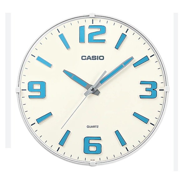 CASIO IQ-63-7DF 圓形白色掛鐘