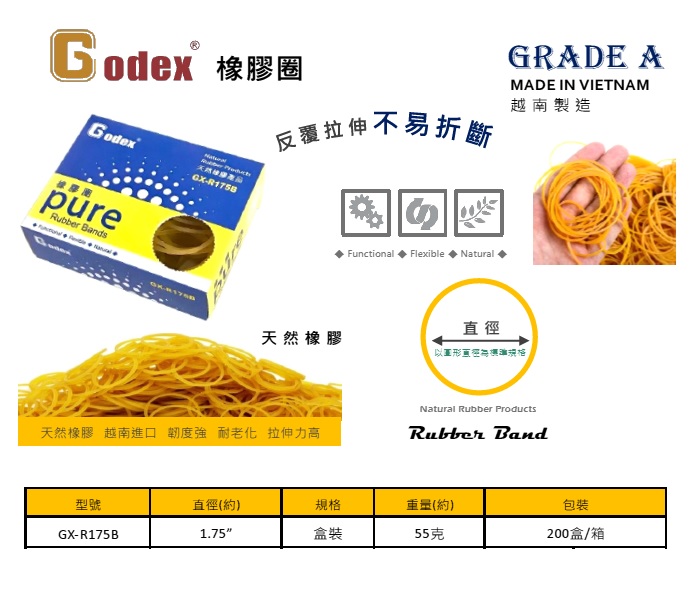 GODEX 盒裝橡筋圈