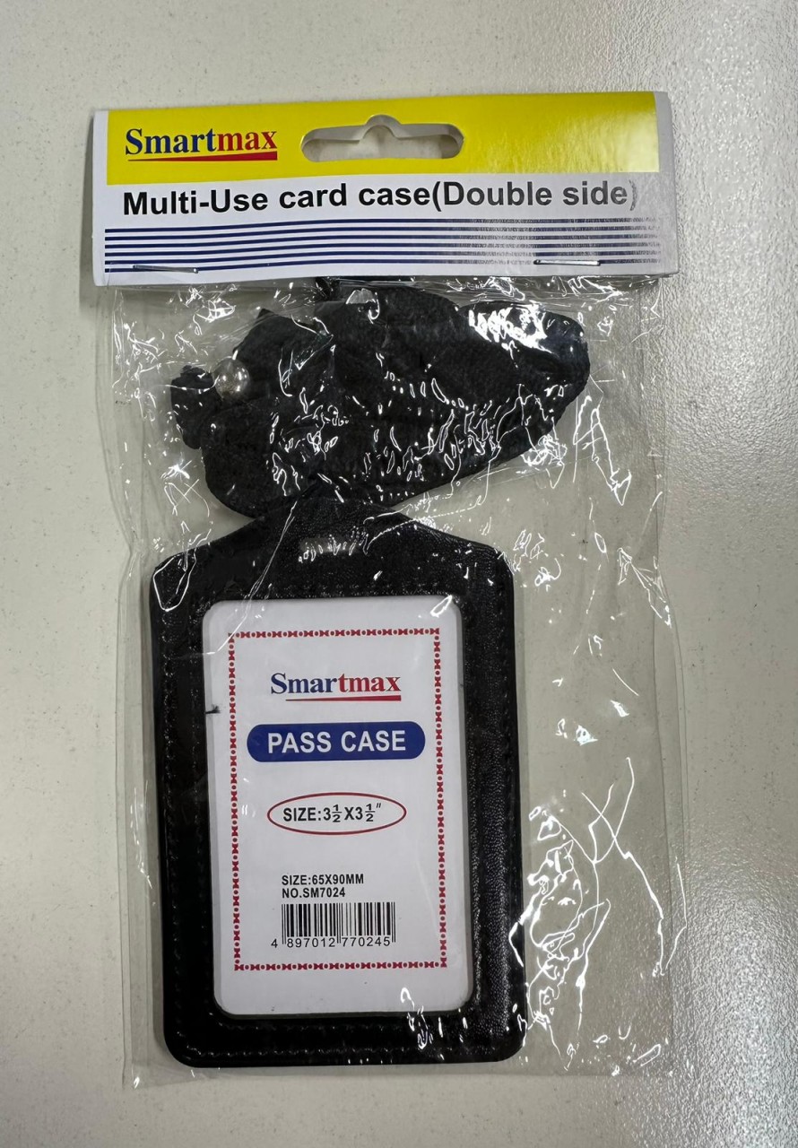 SMARTMAX 仿皮证件套连颈绳