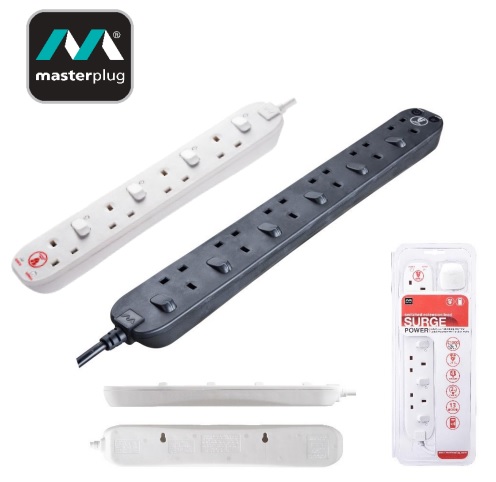 MASTERPLUG 4 X 13A 2米独立开关防雷拖板