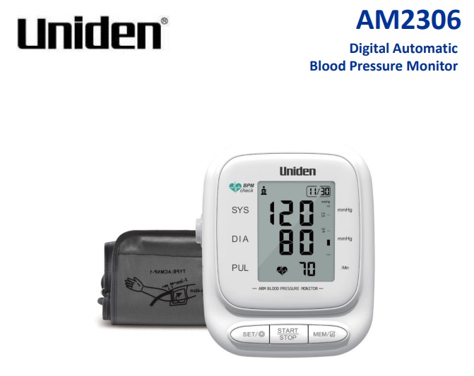 UNIDEN AM2306 上臂式血压计