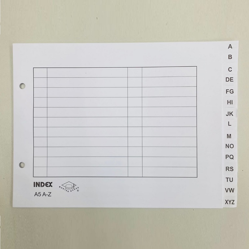 MORTAR BOARD A5 15頁 A-Z 紙質 INDEX