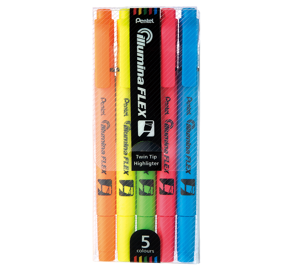 PENTEL SLW11-5 HIGHLIGHTER <5 COL SET>