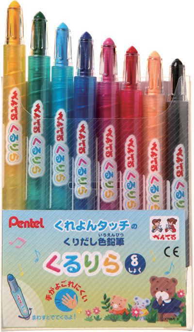 PENTEL GTW-8 旋轉式蠟筆 <8色套裝>