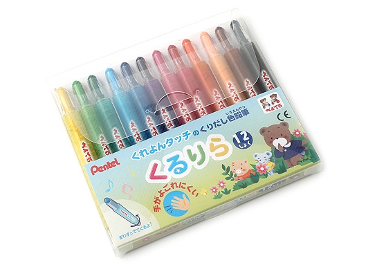 PENTEL GTW-12 旋轉式蠟筆 <12色套裝>
