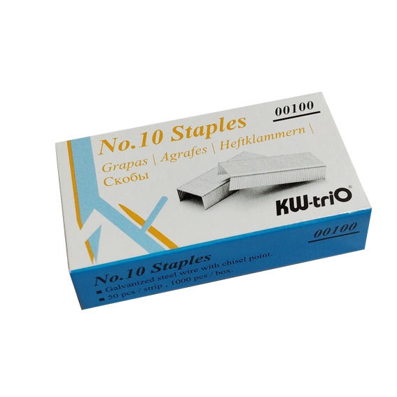 KW-TRIO 00100 NO.10 STAPLES X 1000PCS X 20BOXES
