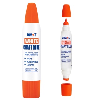 AMOS 雙頭白膠漿 34ML