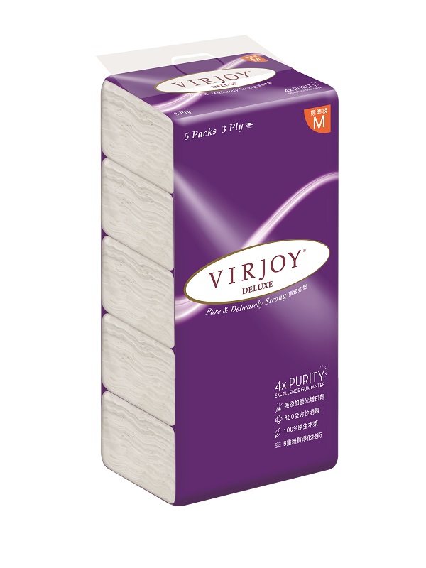 VIRJOY 唯潔雅 3-PLY 皇牌系列軟抽面紙 X 5包