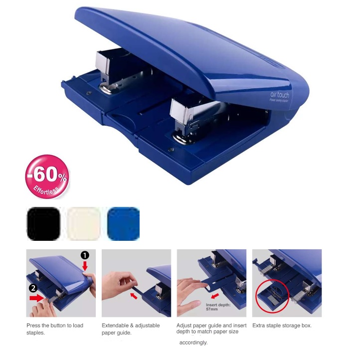 KW-TRIO 055Y2 AIR TOUCH DUAL STAPLER (MAX.40SHEETS)