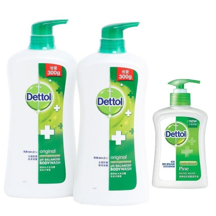 DETTOL 滴露 沐浴露经典松木 950G X 2 + 经典松木杀菌洁手液 150G X 1